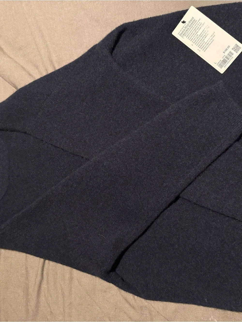 Lululemon Alpaca Wool-Blend Crewneck Sweater Mens Navy Blue